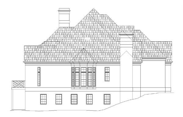 Left Elevation image of Westover House Plan